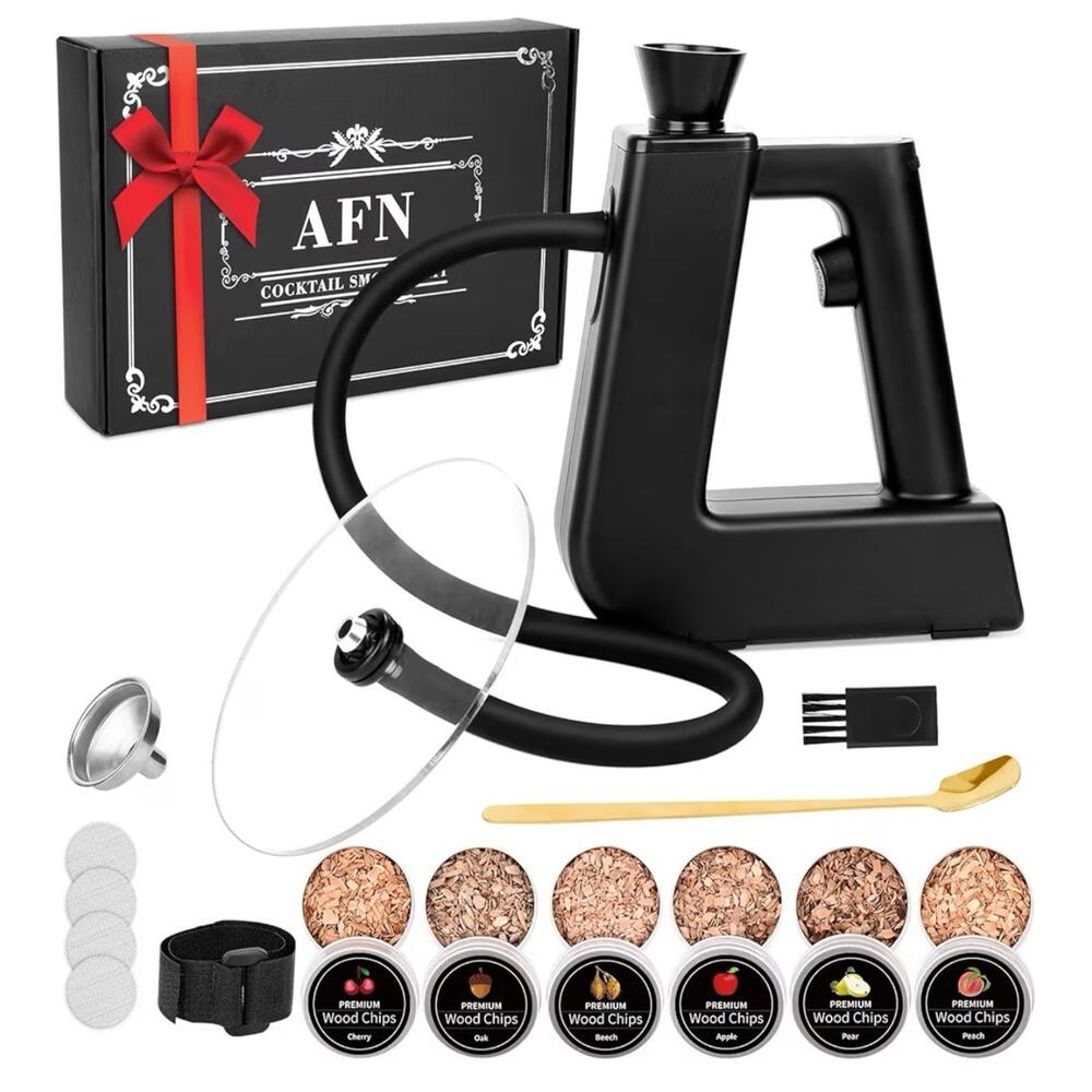 Cocktail Smoker Kit With Torch, 6 Flavors Wood Chips, Drink/Bourbon... Fast Ship